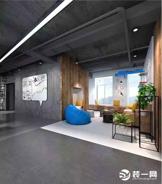 工业风办公室装修案例青岛装修公司分享推荐